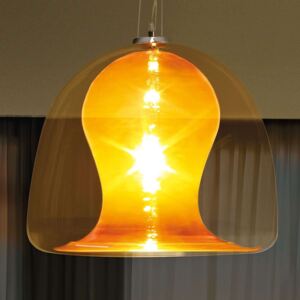 Závesná lampa Naranza krištáľová Ø 57 cm oranžová