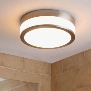 Kúpeľňové stropné LED svietidlo Flavi matný nikel
