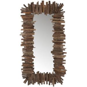 Zrkadlo drevené z recyklované dreva WINTER ESCAPE