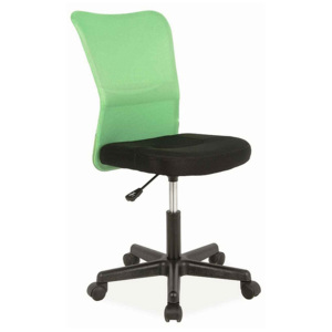 Kancelárska stolička ERGO, 74-86x41x41x43-53, čierna/zelená