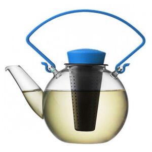 QDO Sklenená čajová kanvica Tea for U – modrá