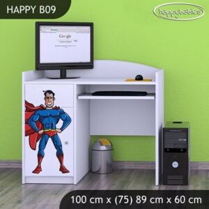 MAXMAX Detský písací stôl SUPERMAN - TYP 9 pre chlapca