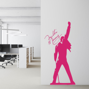 GLIX Freddie Mercury - samolepka na stenu Růžová 60x30 cm