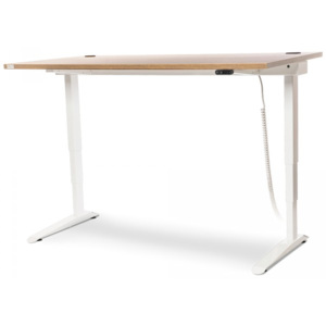 Výškovo nastaviteľný stôl Professional 160 cm, biela podnož javor