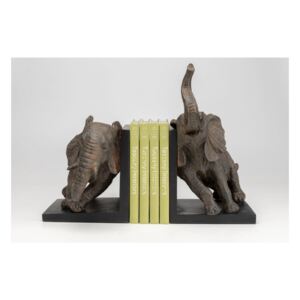 KARE DESIGN Zarážka na knihy Elephants 25 cm – set 2 ks
