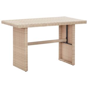 Záhradný stôl, sivý 110x60x67 cm, polyratan