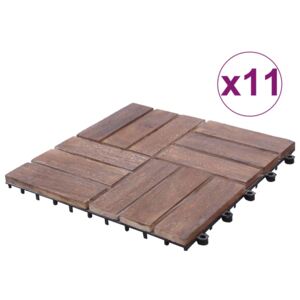 Podlahové dlaždice 11 ks 30x30 cm masívne recyklované drevo
