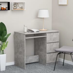 Písací stôl, betónovo sivý 90x45x76 cm, drevotrieska