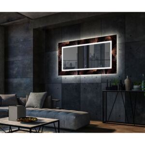 Dekoratívne zrkadlo s LED podsvietením do obývacej izby
