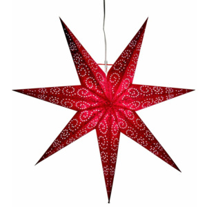 Závesná červená svietiaca hviezda Best Season Antique Red, 60 cm
