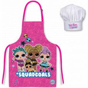Javoli · Detská / dievčenská zástera s kuchárskou čiapkou L.O.L. Surprise - pre dievčatá 3 - 8 rokov