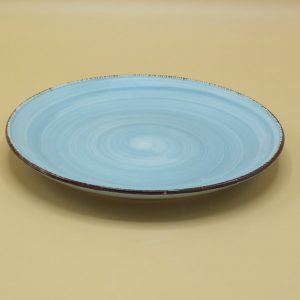 Keramická dezertný tanier - Modro-Biela