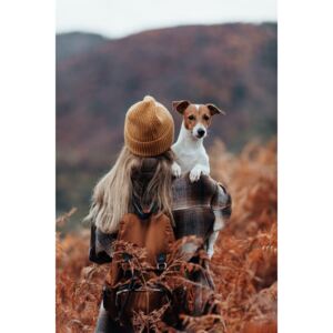 Umelecká fotografia Woman traveling with her dog, Javier Pardina