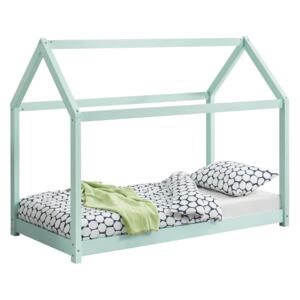 [en.casa] Detská posteľ AAKB-8707 mätová zelená 70x140 cm
