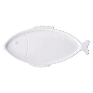 PESCARA Servírovací tanier ryba 45 cm - biela