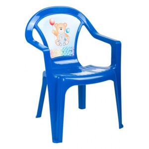 Detský záhradný nábytok - Plastová stolička modrá, Vhodnosť: Pre chlapcov