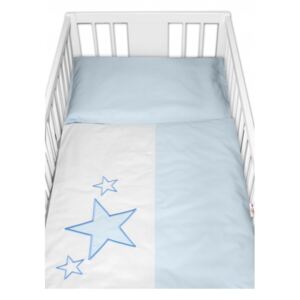 Baby Nellys Obliečky do postieľky Baby Stars - modré, veľ. 135x100 cm