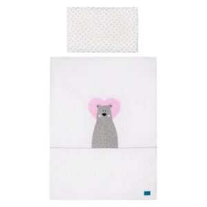 6-dielne posteľné obliečky Belisima Bear in love 100/135 ružové, Vhodnosť: Pre dievčatá