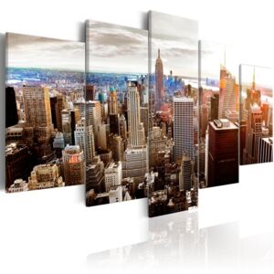 Bimago Obraz na plátne - Grey Tower Blocks 100x50 cm