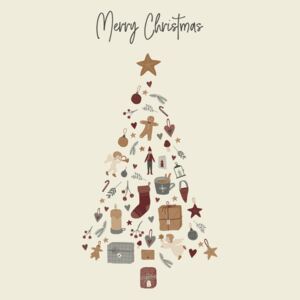 Papírové ubrousky Merry Christmas Tree 40×40 cm