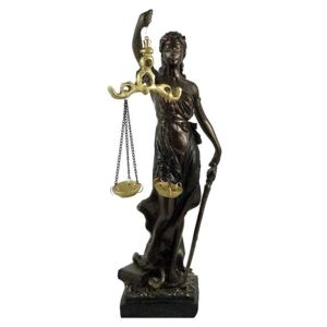 Soška bohyňa spravodlivosti Justícia zlatá 28cm