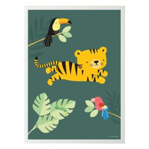 Detský plagát Jungle Tiger 50 x 70 cm