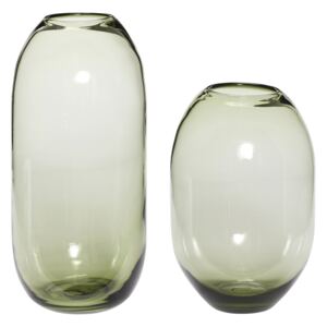 Hübsch sada váz sklo/zelená 280605, zelená