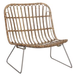 HÜBSCH stolička kov/ratan 319024, šedá/béžová