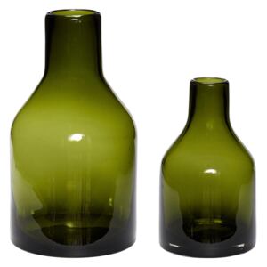 Hübsch sada váz sklo/zelená 280606, zelená