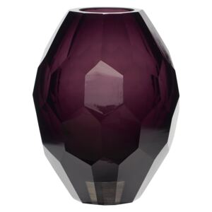 Hübsch váza sklo/číra/fialová 950504, fialová