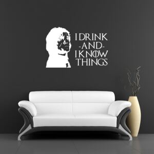 GLIX Game of Thrones Tyrion Lanister - samolepka na stenu Biela 60x40 cm