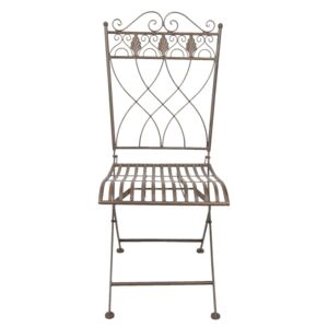 Kovová stolička v provence štýle - 43 * 46 * 97 cm