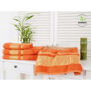 Bambusový uterák Bamboo Deluxe oranžová 50x90
