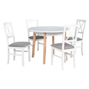 MEBLINE Stôl OSLO 4 + stoličky MILANO 4 (4ks.) - súprava DX27
