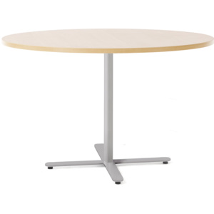 Stôl Tilo, Ø1200x720 mm, strieborná / breza