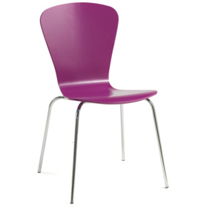 Jedálenská stolička MILLA, fialová / chróm