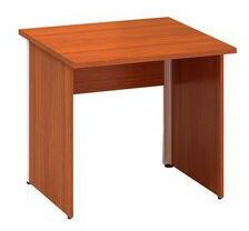 Kancelársky stôl Alfa 100, 80 x 80 x 73,5 cm, rovné vyhotovenie, dezén čerešňa