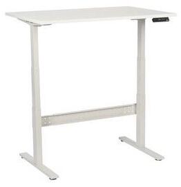 Výškovo nastaviteľný kancelársky stôl Manutan Expert, 120 x 80 x 62,5 - 127,5 cm, rovné vyhotovenie, ABS 2 mm, biely