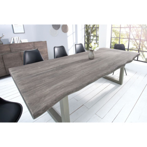 Luxusný jedálenský stôl z masívu Massive 240 cm / akácia-sivá