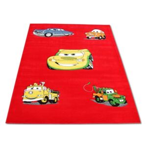 Detský kusový koberec CARS červený, Velikosti 160x220cm