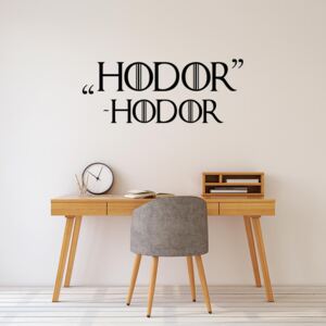 GLIX Game of Thrones Hodor - samolepka na stenu Čierna 50x20 cm