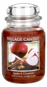 VILLAGE CANDLE - Jablko a škorica - Apple Cinnamon 145-170