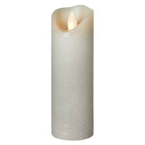 LED sviečka Shine, Ø 5 cm, sivá, V17,5 cm