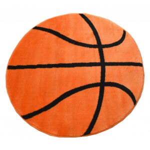 Detský kusový koberec Basketbal oranžový kruh, Velikosti 100x100cm