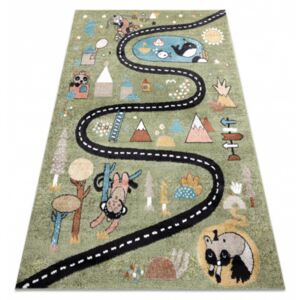 Detský kusový koberec Cesta z mesta zelený, Velikosti 120x170cm