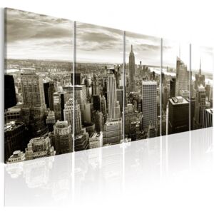 Bimago Obraz na plátne - Grey Manhattan 225x90 cm
