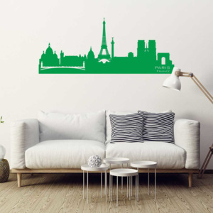 GLIX Panorama Paríž - samolepka na stenu Zelená 100 x 40 cm