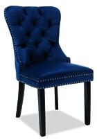 Signal Jedálenská stolička AUGUST VELVET Farba: Modrá