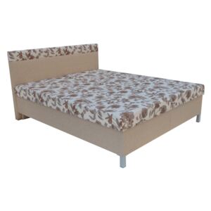 Manželská posteľ 160 cm Agata (béžová) (s roštami a matracmi). Akcia -17%. Vlastná spoľahlivá doprava až k Vám domov