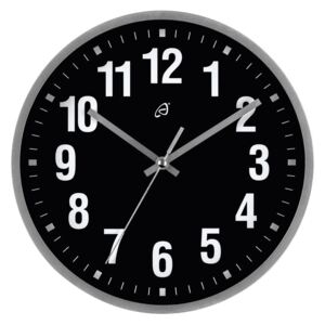 AURIOL® Nástenné hodiny so skleneným krytom, čierna / biela (100301154)